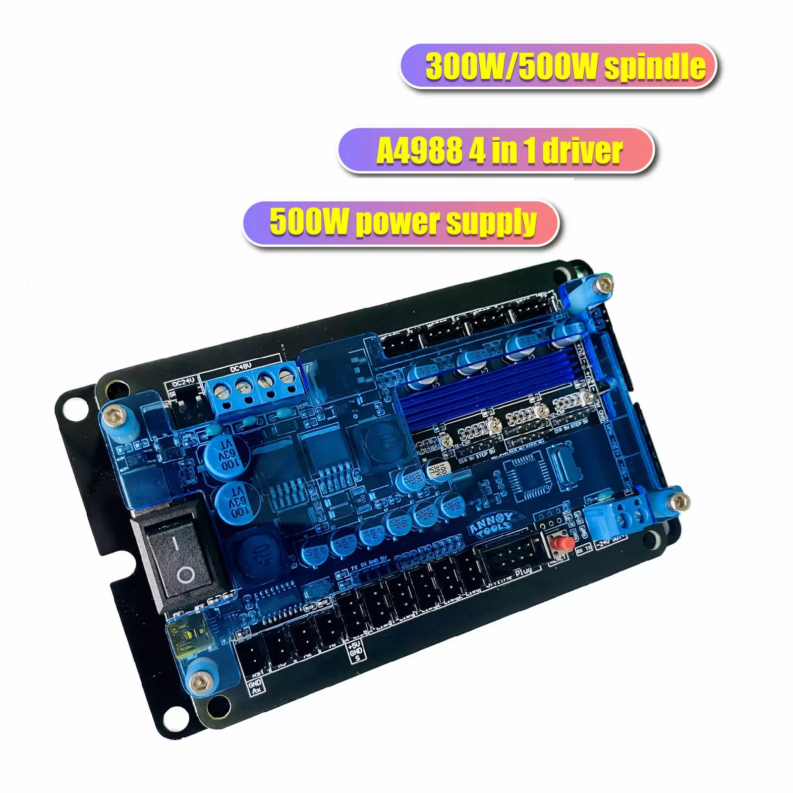 GRBL vezérlőkártya USB 3 tengelyes léptetőmotor meghajtó CNC gravírozógéphez