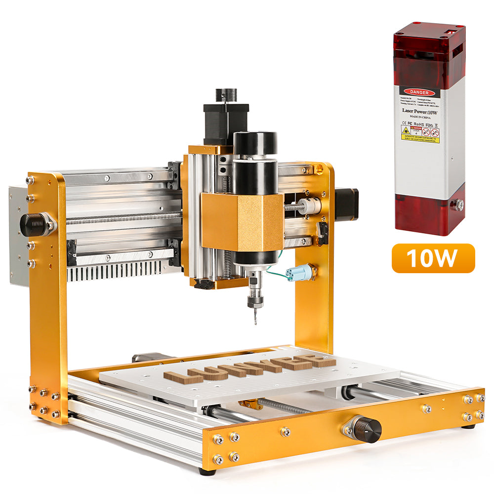 Machine CNC LUNYEE 3018 Pro Ultra avec laser 10 W Routeur CNC tout métal 500 W