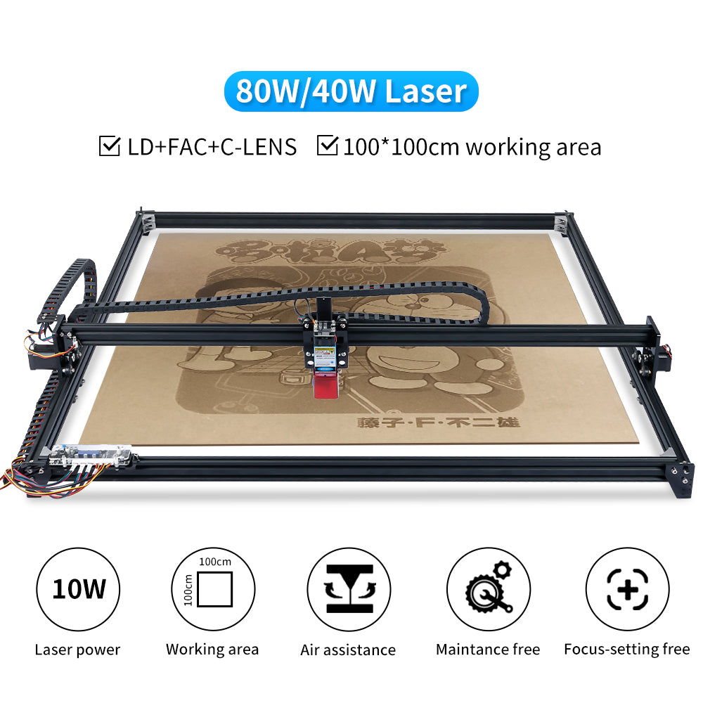 Lunyee 40/80/160W 1M*1M Working Area Desktop CNC Laser Engraver