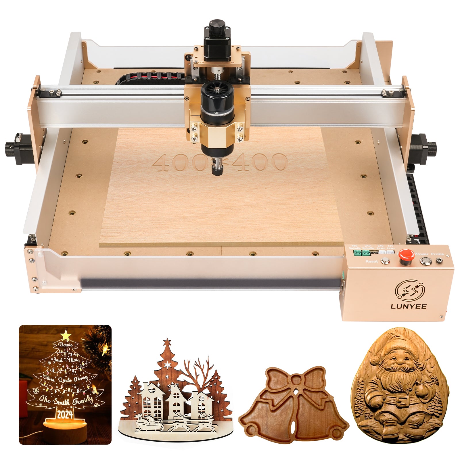 LUNYEE 4040 Pro CNC Router Machine,Upgraded 3-Axis Engraving All-Metal CNC Machine