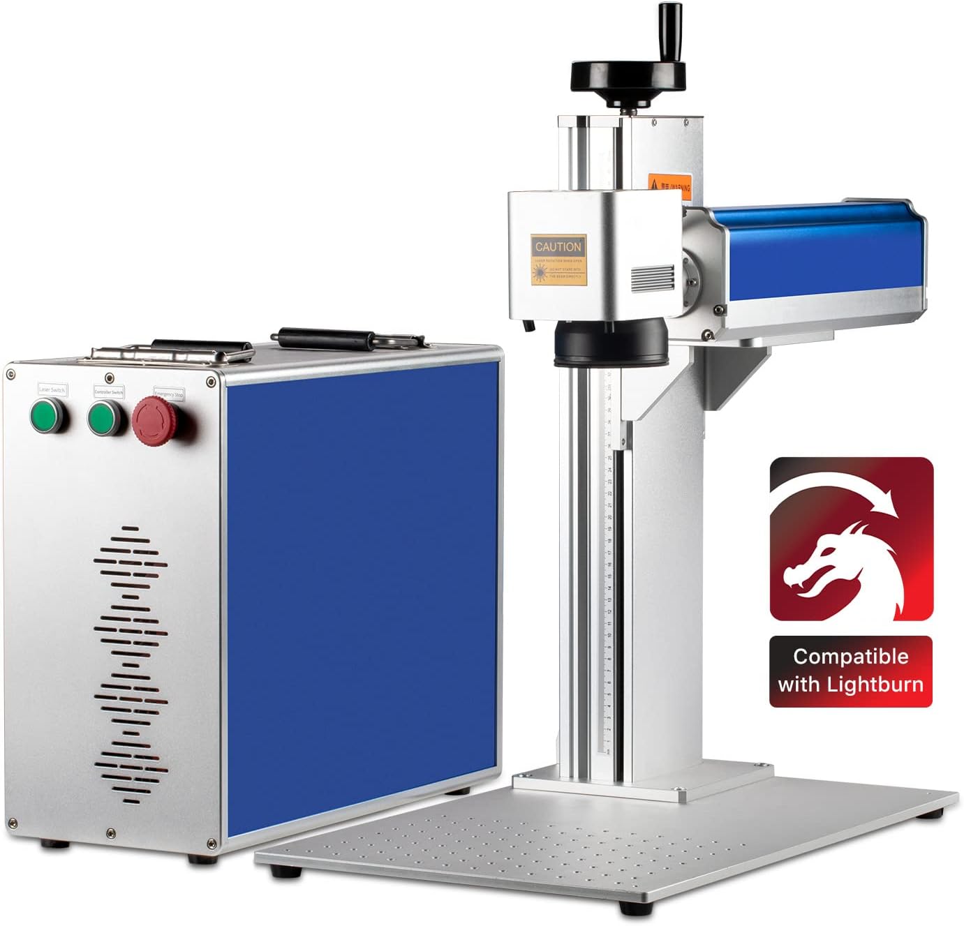 LUNYEE 50W (50,000mW) Raycus Class 2 Fiber Laser Marking Machine Engraver Metal Tainless Steel for Metal Marking (7.9"x7.9")