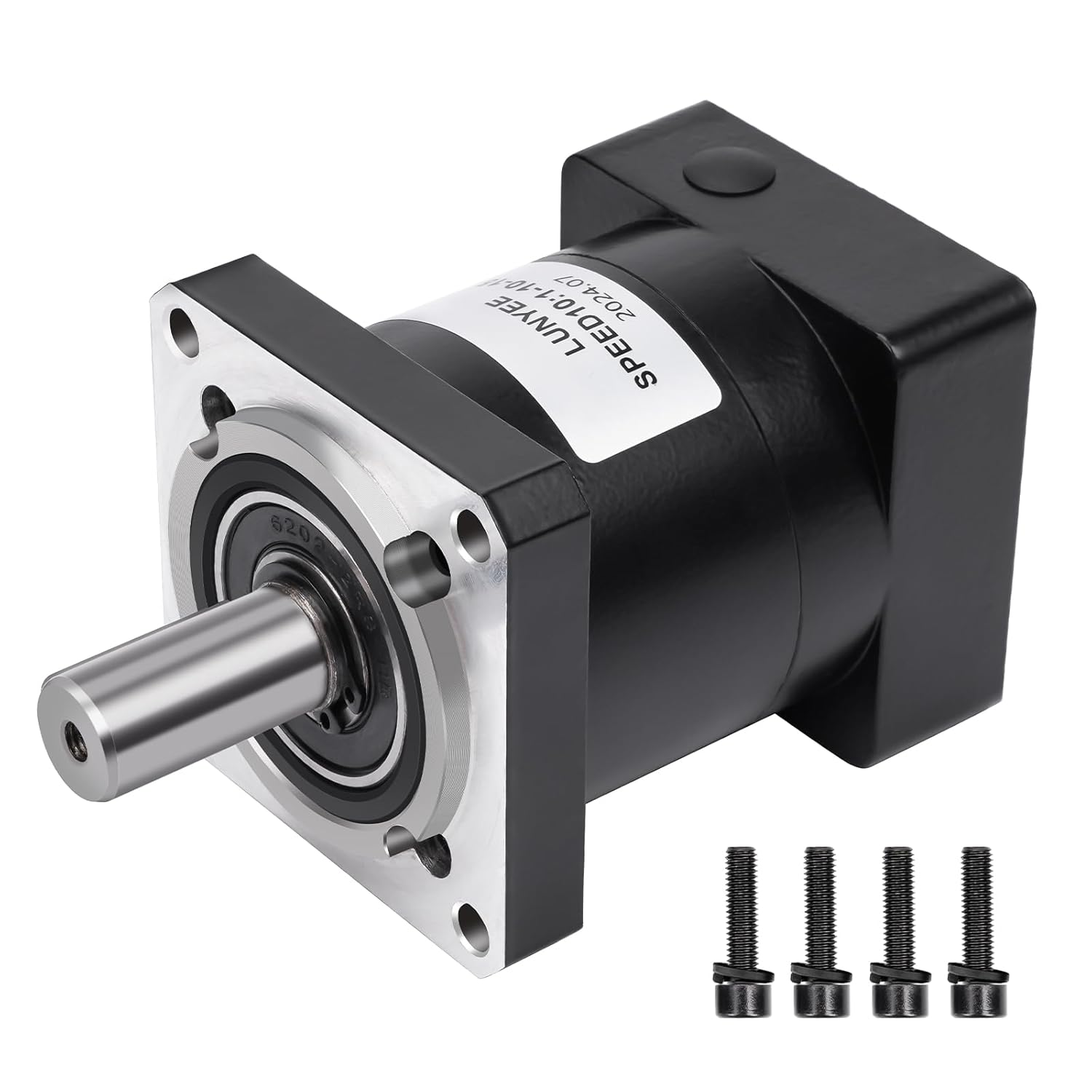 LUNYEE Planetary Gear Reducer Gear Ratio 10:1 Nema 23 Gearbox 7 arc-min for 8mm Shaft Nema 23 Stepper Motor for CNC Router Benchtop Lathe Machine/3D Printer