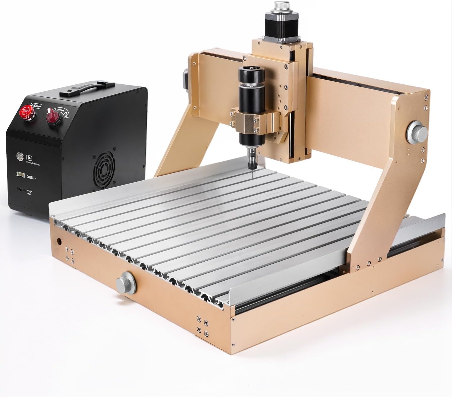 LUNYEE 4040 Turbo CNC Router Machine, 500W All-Metal Upgraded Linear Rail 3-Axis Engraving Milling Cutting Machine GRBL Control for Wood Metal Acrylic