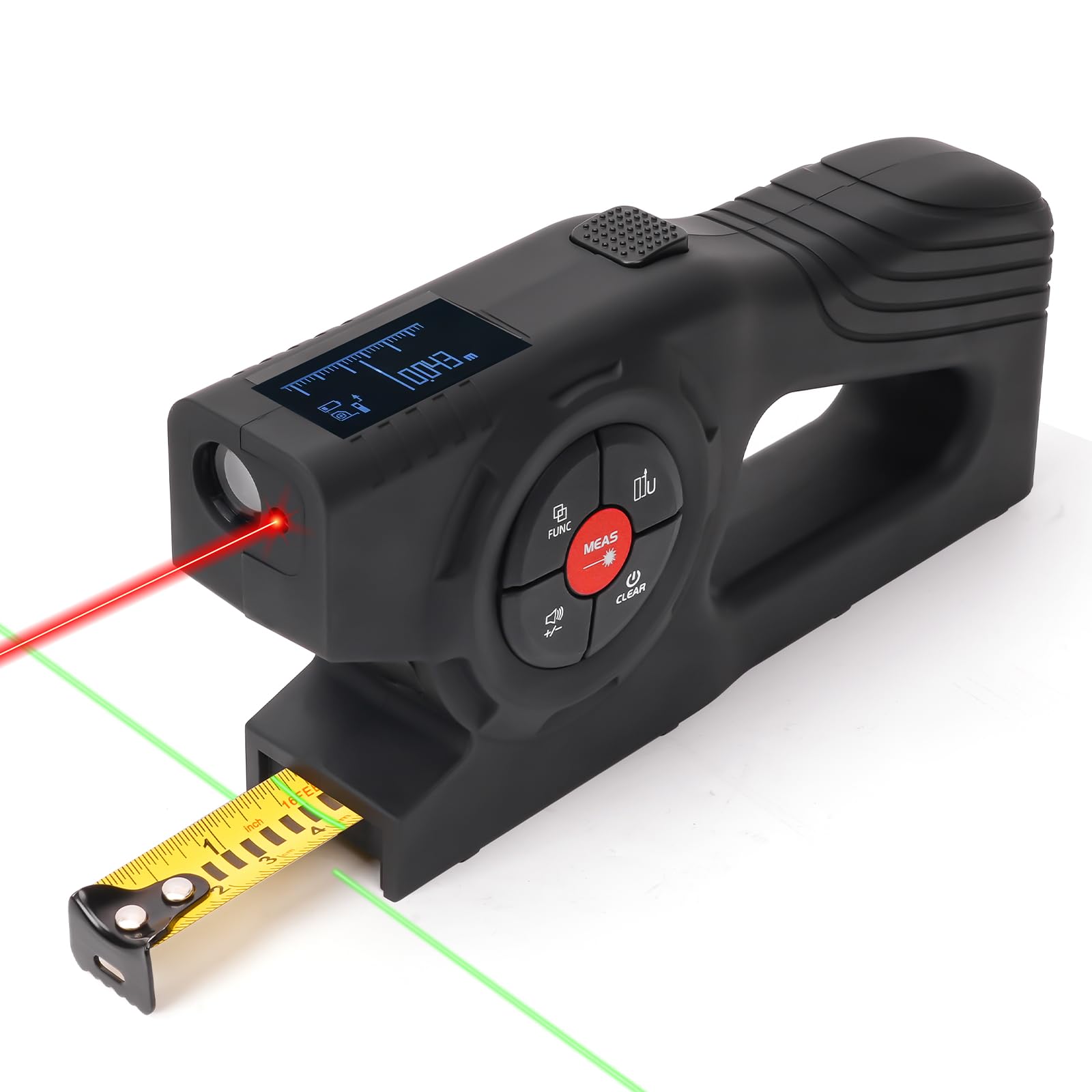 393Ft Digital Tape Measure with Laser - 3-in-1 Recharge Electronic Laser Measuring Tape