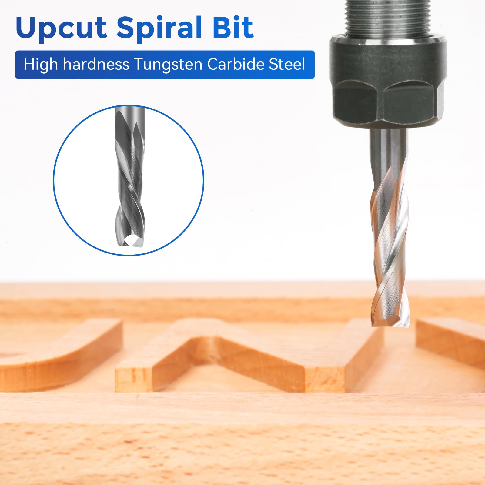 LUNYEE 1/4" Shank CNC Router Bit Essential Kit