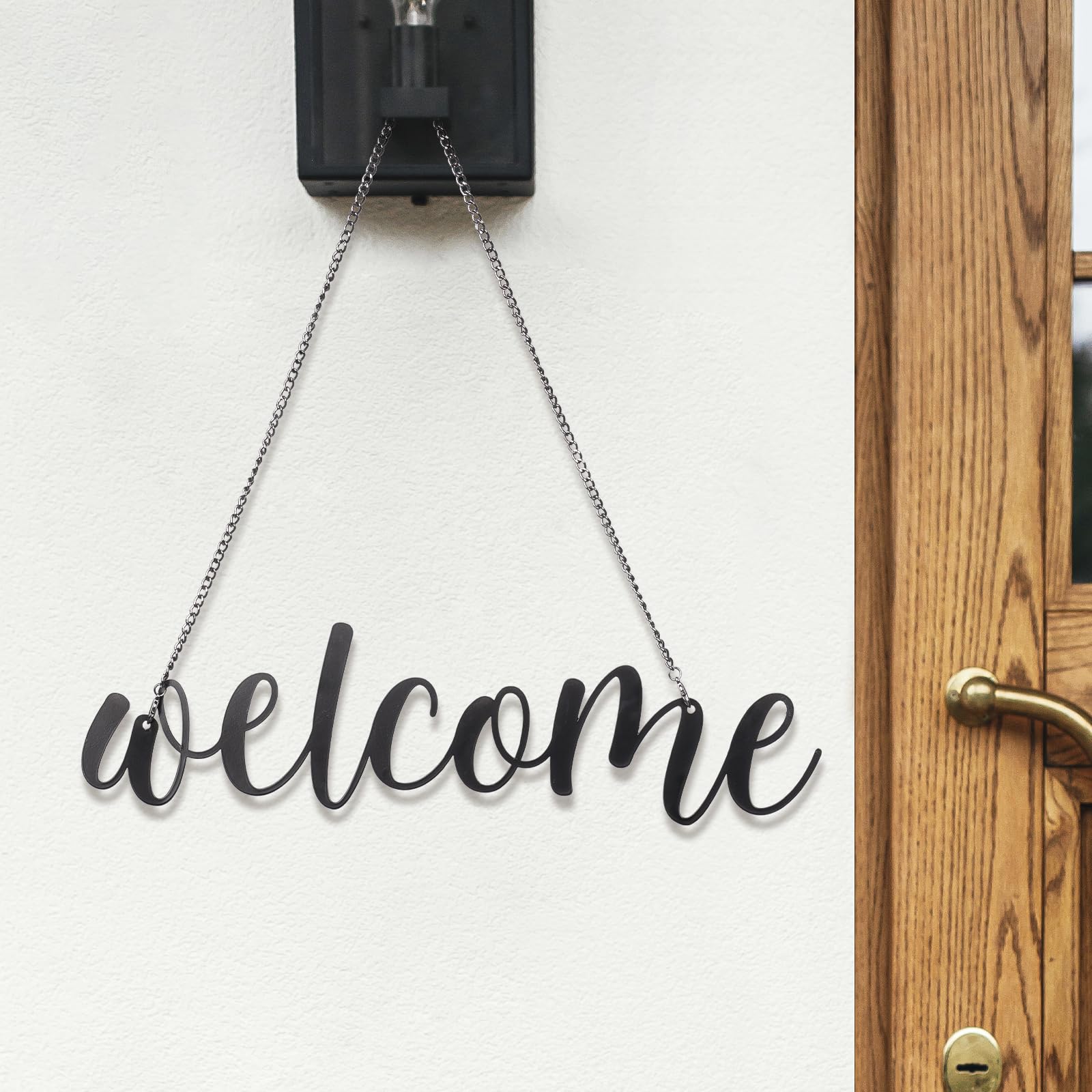 Panneau en métal de bienvenue, décoration murale de bienvenue, panneaux de bienvenue