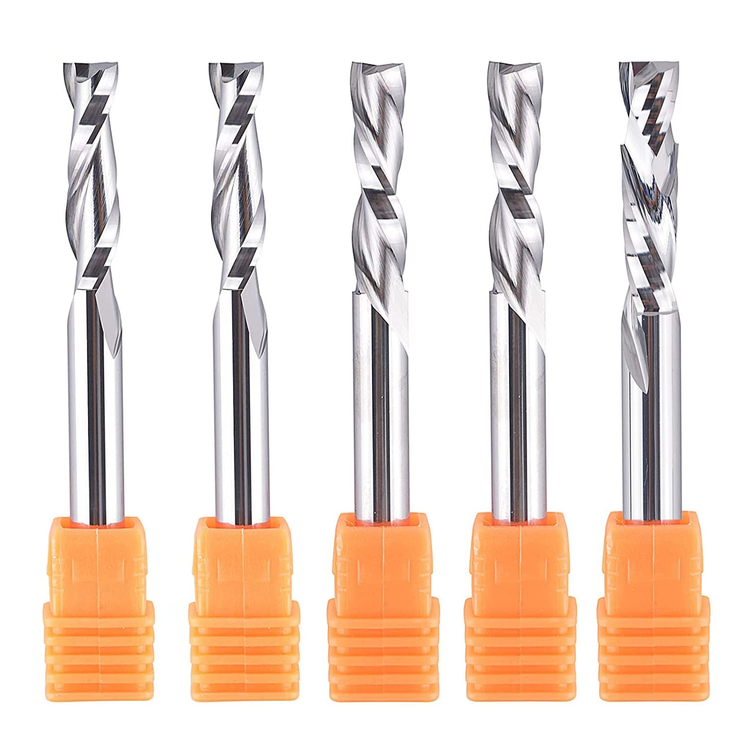 LUNYEE 5PCS CNC Router Bits 1/4 Inch Shank