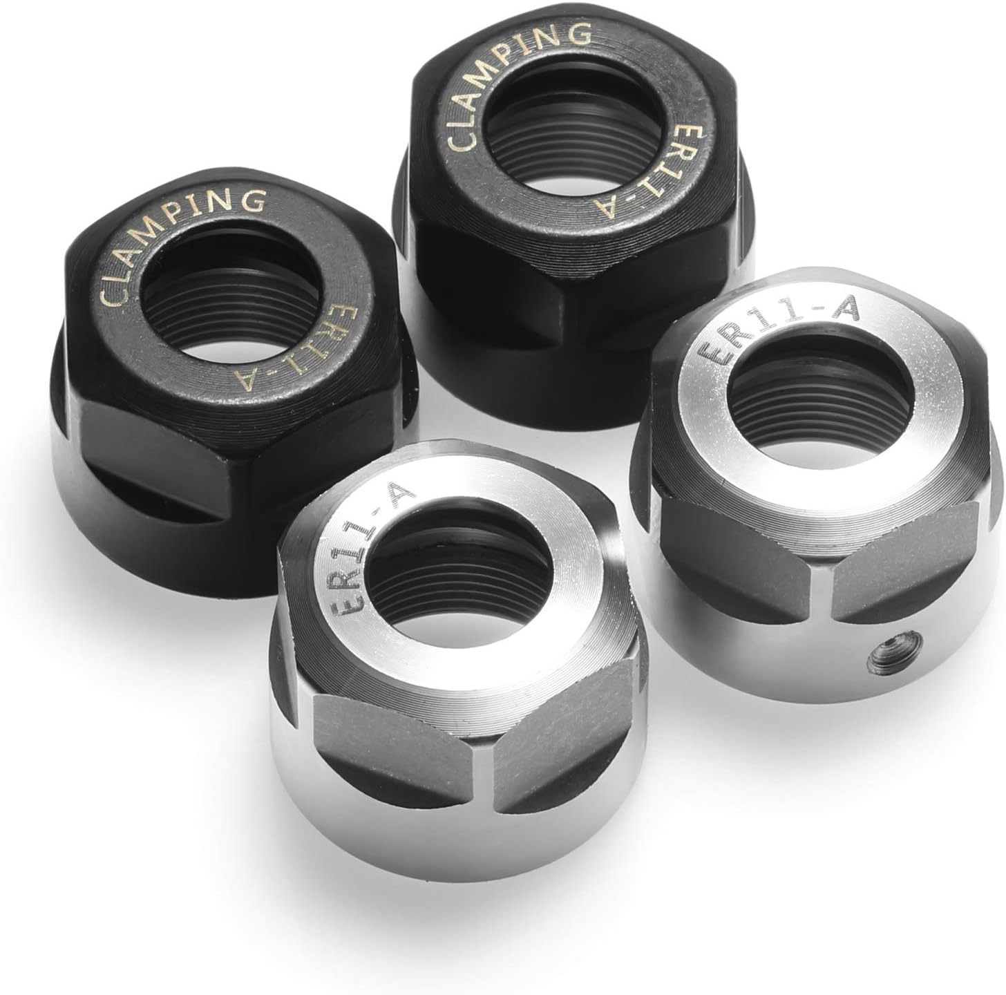 LUNYEE 4pcs ER11-A Collet Clamping Nut With Dynamic Balance Holes