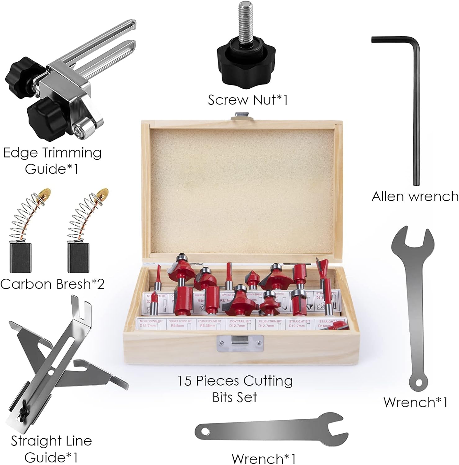 LUNYEE 800W Compact Wood Router Tool, Handheld Palm Routers for Woodworking