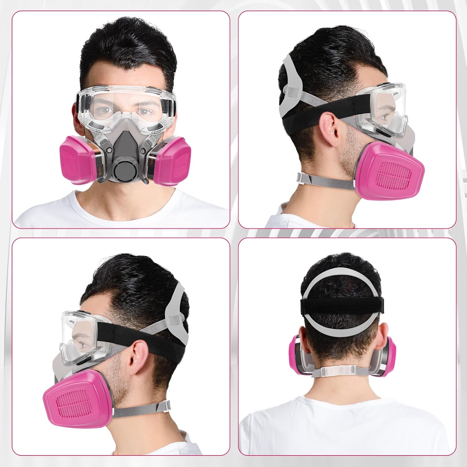 Active Carbon Gases Chemical Respirator - for Vapor,Paint,Dust,Formaldehyde,Sanding,Polishing,Spraying,Machine Polish