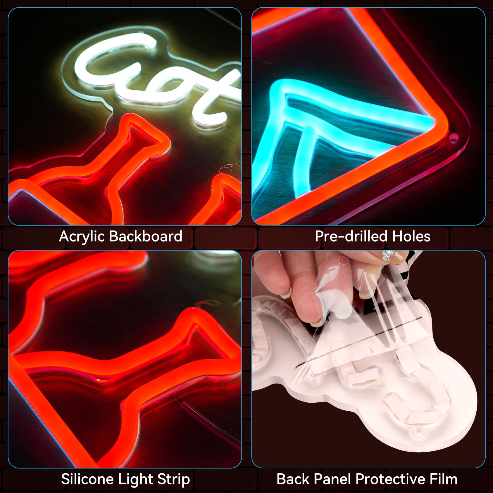 LUNYEE Crs Light Neon Sign Bar Neon Beer Signs Dimmable LED (14.9" x 12.7")