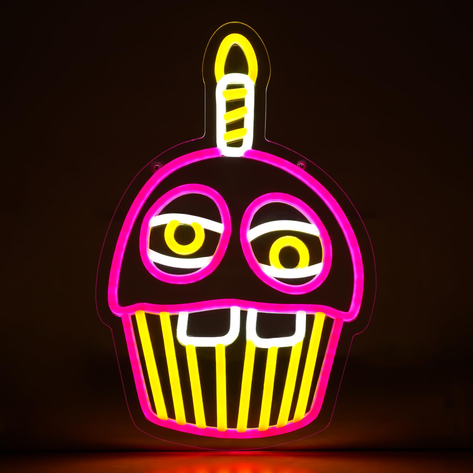 LUNYEE Five Nights at Freddy's Neon Sign for Wall Decor szabályozható LED (14,9" x 9,4") 