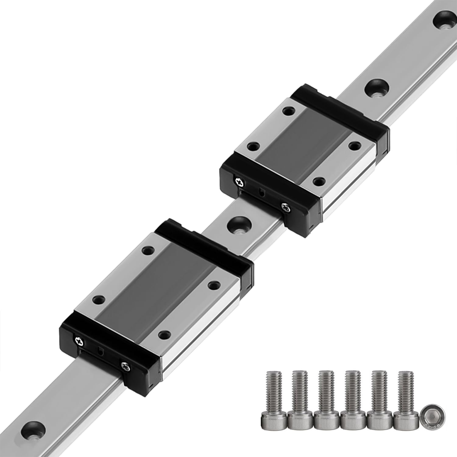 LUNEE MGN12H Linear Guide Rail 12mm with 2pcs MGN12H Carriage Block