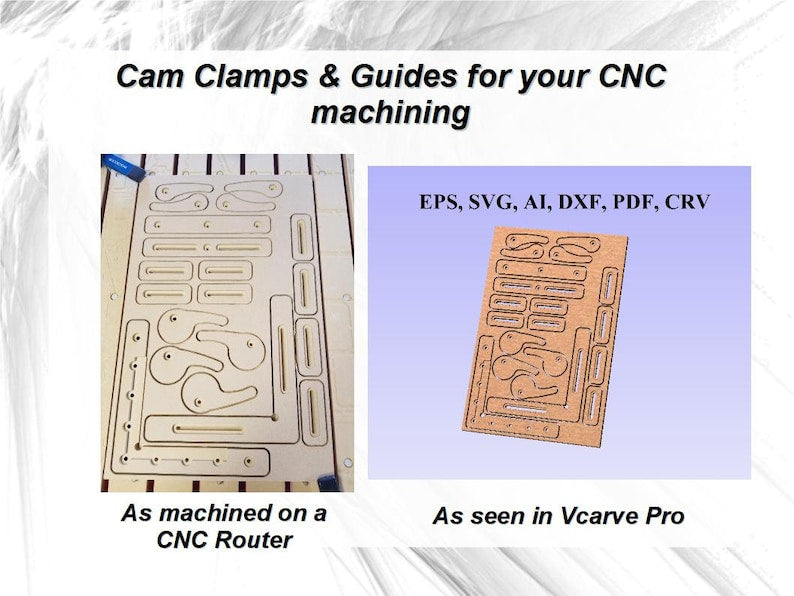 Alignment Guides Cam Clamps for CNC mounting and support