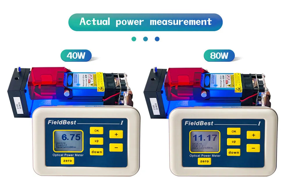 Tête laser 80 W 24 V avec module laser bleu à assistance pneumatique Machine de découpe laser CNC