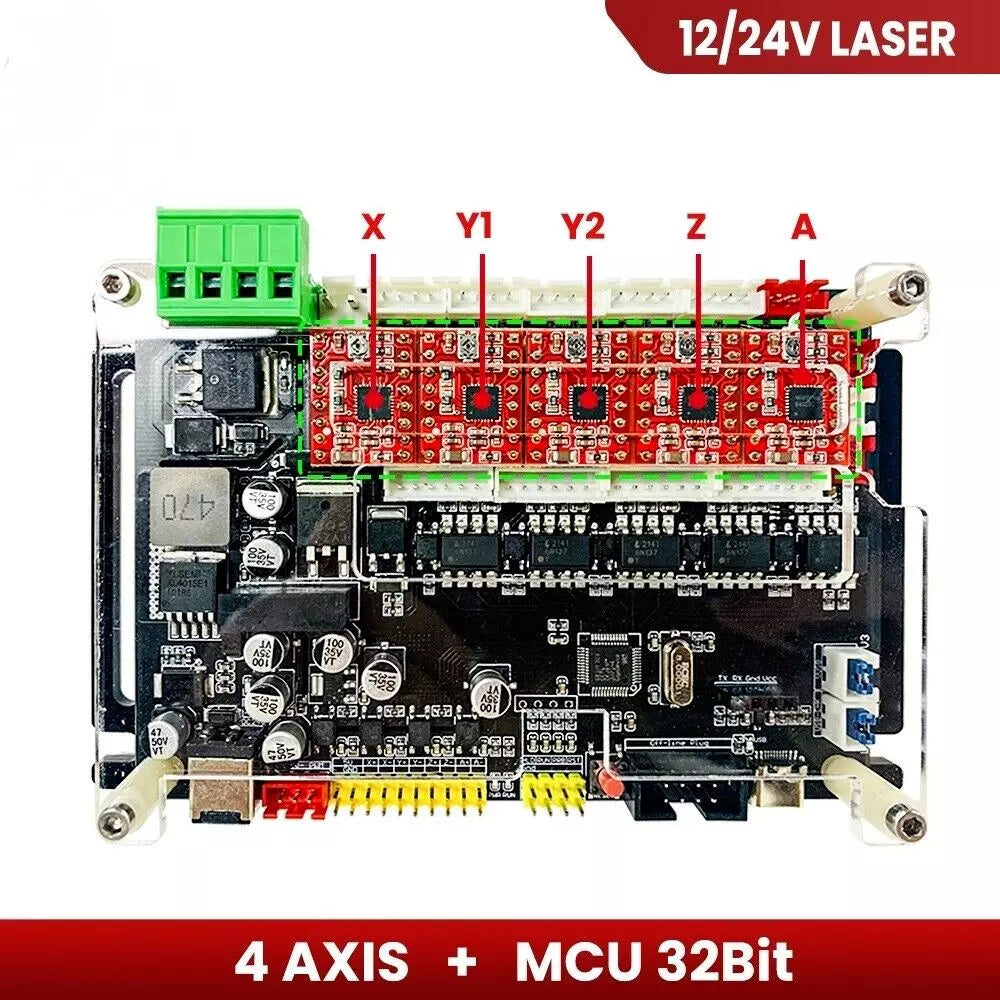 Contrôleur de pilote de moteur pas à pas à 4 axes GRBL pour routeur CNC, graveur laser, découpeur