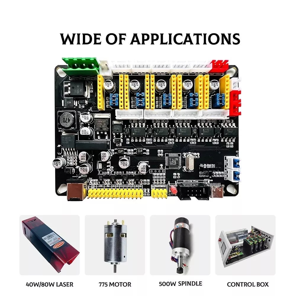 GRBL 4 tengelyes léptetőmotor meghajtó vezérlő CNC router lézergravírozó vágóhoz